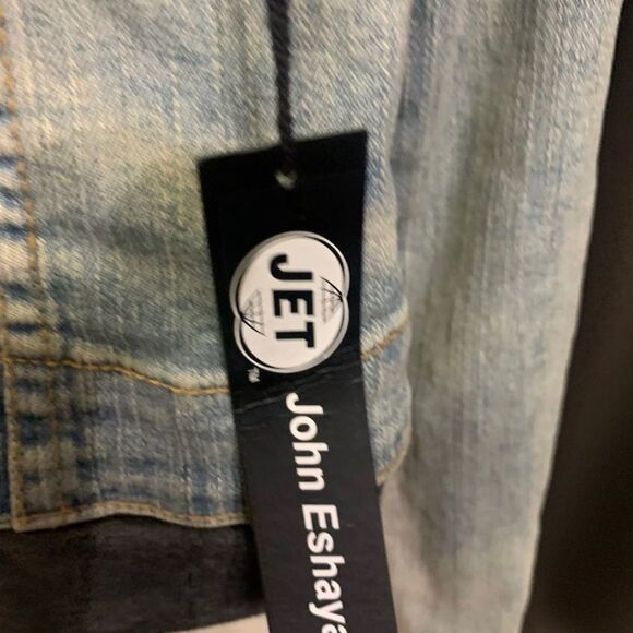 jet john eshaya denim double jacket hoodie M/L - Picture 7 of 9